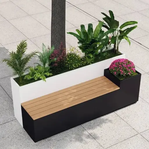 [Box and Bench Set 1600] 3 Piece Planter Box & Bench Set 1600